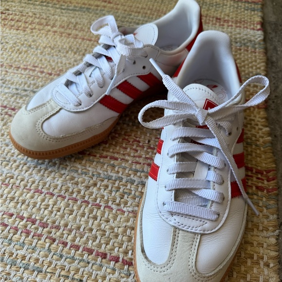 adidas Other - adidas Sambas. Kids White Sneakers with Red Stripes